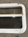 Used White Radius Emergency Opening Window : 29 1/4" W x 19 1/2" H x 1 1/2" D - Young Farts RV Parts