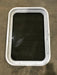 Used White Radius Non Opening Window : 24" W x 16 1/2" H x 2" D - Young Farts RV Parts