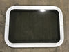 Used White Radius Non Opening Window : 24" W x 16 1/2" H x 2" D - Young Farts RV Parts