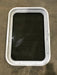 Used White Radius Non Opening Window : 24" W x 16 1/2" H x 2" D - Young Farts RV Parts