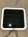 Used White Radius Non Opening Window : 25 1/2" W x 23 1/2" H x 1 3/4" D - Young Farts RV Parts