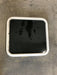 Used White Radius Non Opening Window : 25 1/2" W x 23 1/2" H x 1 3/4" D - Young Farts RV Parts