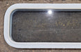 Used White Radius Non Opening Window : 35 1/2" W x 11 1/2" H x 1 7/8" D - Young Farts RV Parts