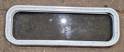 Used White Radius Non Opening Window : 35 1/2" W x 11 1/2" H x 1 7/8" D - Young Farts RV Parts