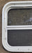 Used White Radius Opening Window : 17 1/2" W x 17 1/2" H x 1 7/8" D - Young Farts RV Parts