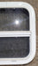 Used White Radius Opening Window : 17 1/2" W x 17 1/2" H x 1 7/8" D - Young Farts RV Parts