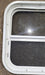 Used White Radius Opening Window : 17 1/2" W x 17 1/2" H x 1 7/8" D - Young Farts RV Parts