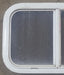 Used White Radius Opening Window : 23 1/2" W x 14 1/2" H x 1 7/8" D - Young Farts RV Parts