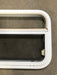 Used White Radius Opening Window : 23 1/2" W x 17 1/2" H x 1 1/2" D - Young Farts RV Parts