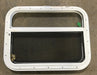 Used White Radius Opening Window : 23 1/2" W x 17 1/2" H x 1 1/2" D - Young Farts RV Parts