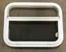 Used White Radius Opening Window : 23 1/2" W x 17 1/2" H x 1 1/2" D - Young Farts RV Parts