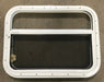 Used White Radius Opening Window : 23 1/2" W x 17 1/2" H x 1 1/2" D - Young Farts RV Parts