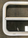 Used White Radius Opening Window : 23 1/2" W x 17 1/2" H x 1 1/2" D - Young Farts RV Parts