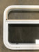 Used White Radius Opening Window : 23 1/2" W x 17 1/2" H x 1 1/2" D - Young Farts RV Parts