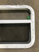 Used White Radius Opening Window : 23 1/2" W x 17 1/2" H x 1 1/2" D - Young Farts RV Parts