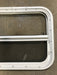 Used White Radius Opening Window : 23 1/2" W x 17 1/2" H x 1 1/2" D - Young Farts RV Parts