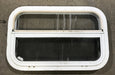 Used White Radius Opening Window : 23 1/4" W X 14 1/2" H X 1 1/2" D - Young Farts RV Parts