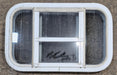 Used White Radius Opening Window : 23 1/4" W x 14 1/4" H x 1 7/8" D - Young Farts RV Parts