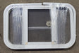 Used White Radius Opening Window : 23 3/4" W x 14 5/8" H x 1 3/4" D - Young Farts RV Parts