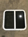 Used White Radius Opening Window : 24 1/4" W x 21 1/2" H x 2" D - Young Farts RV Parts
