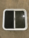 Used White Radius Opening Window : 24 1/4" W x 21 1/2" H x 2" D - Young Farts RV Parts
