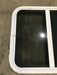 Used White Radius Opening Window : 24 1/4" W x 21 1/2" H x 2" D - Young Farts RV Parts