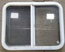 Used White Radius Opening Window : 26 1/2" X 20 5/8" X 2" D - Young Farts RV Parts