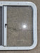 Used White Radius Opening Window : 29 1/4" W x 21 1/2" H x 1 1/4" D - Young Farts RV Parts