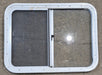 Used White Radius Opening Window : 29 1/4" W x 21 1/2" H x 1 1/4" D - Young Farts RV Parts