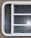Used White Radius Opening Window : 35 1/4" W x 21 1/4" H x 1 7/8" D - Young Farts RV Parts
