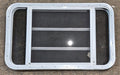 Used White Radius Opening Window : 35 1/4" W x 21 1/4" H x 1 7/8" D - Young Farts RV Parts