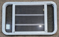 Used White Radius Opening Window : 35 1/4" W x 21 1/4" H x 1 7/8" D - Young Farts RV Parts
