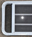 Used White Radius Opening Window : 35 1/4" W x 21 1/4" H x 1 7/8" D - Young Farts RV Parts
