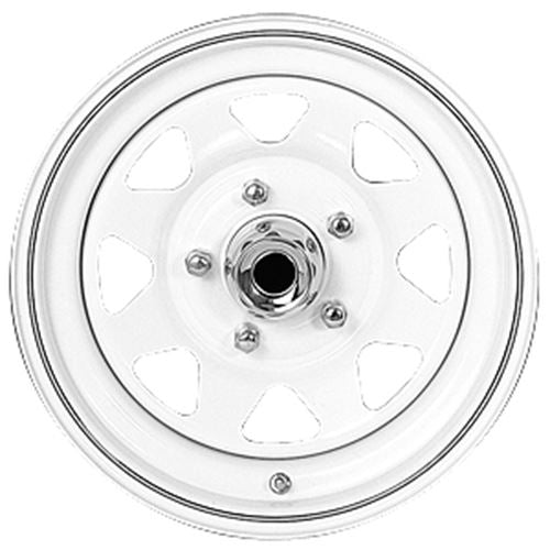 Wheel 5 - Lug 14X6JJ Trailer Wheel Spoke White - Young Farts RV Parts
