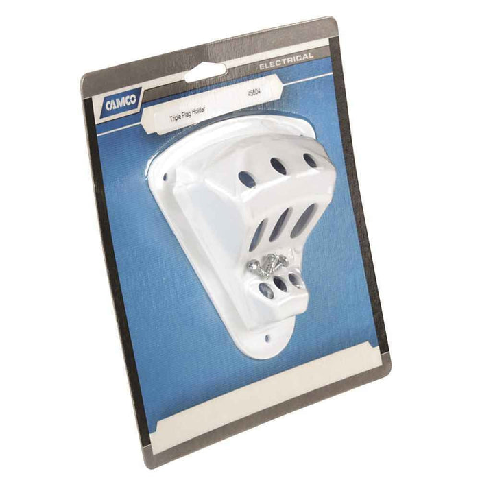 White Triple Flag Holder - Young Farts RV Parts