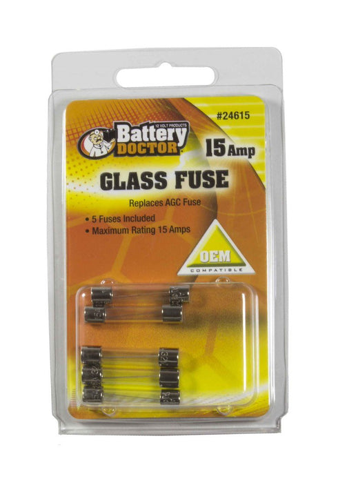 Wirthco 24615 AGC Glass Fuse - 15 Amp - Young Farts RV Parts