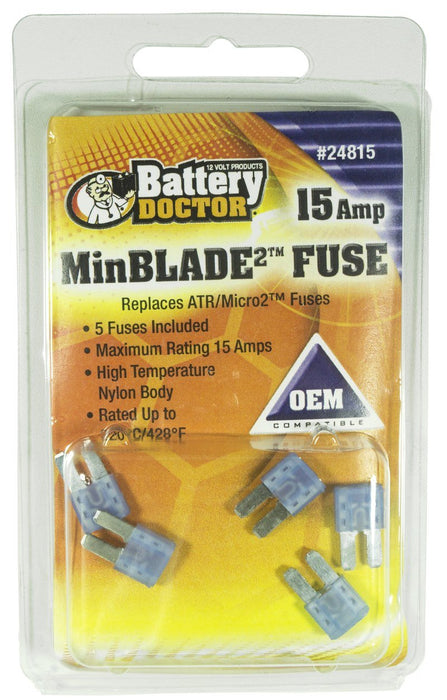 WirthCo 24815 Fuse Minblade 15A 5 - Pack - Young Farts RV Parts