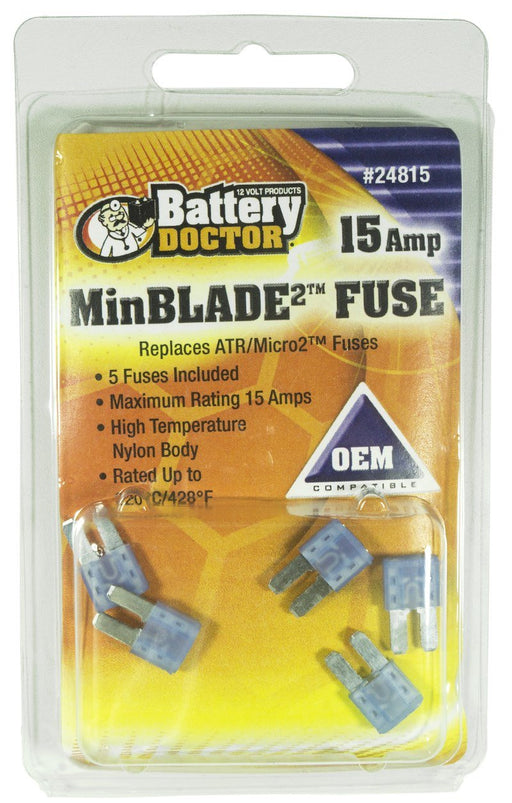 WirthCo 24815 Fuse Minblade 15A 5 - Pack - Young Farts RV Parts
