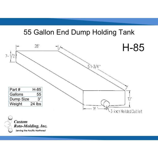 Buy Custom Roto Molding H85 60 Gal Holding Tank - Sanitation Online|RV