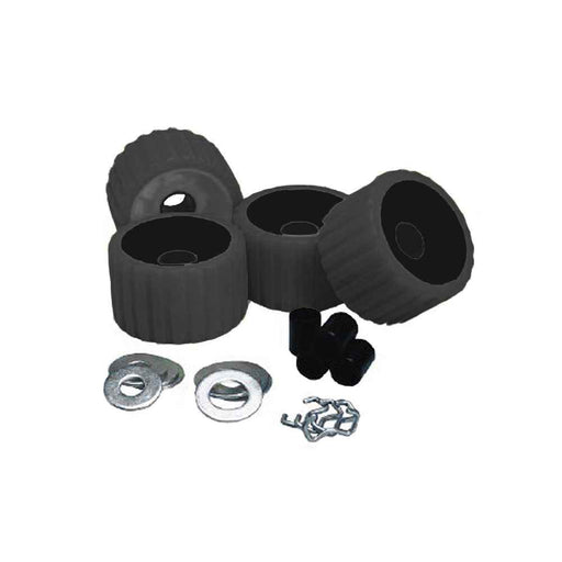 Buy C.E. Smith 29210 Ribbed Roller Replacement Kit - 4 Pack - Black - Boat
