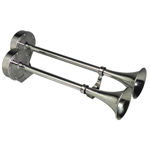 Buy Schmitt & Ongaro Marine 12428 Deluxe All-Stainless Dual Trumpet Horn -