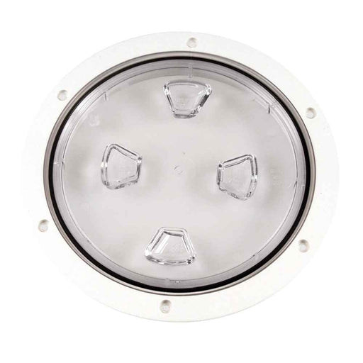 Buy Beckson Marine DP80-W-C 8" Clear Center Screw-Out Deck Plate - White -