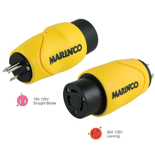 Buy Marinco S15-30 Straight Adapter 15Amp Straight Male to 30Amp Locking