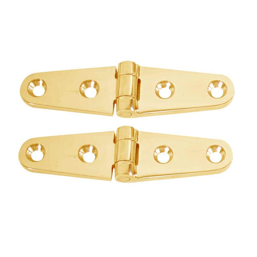 Buy Whitecap S-604BC Strap Hinge - Polished Brass - 4" x 1" - Pair -