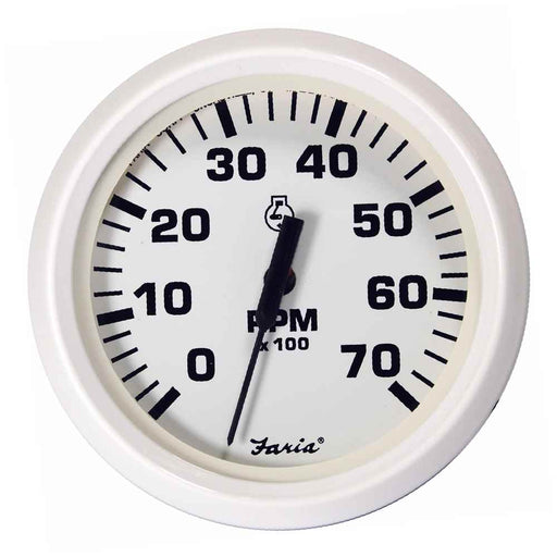 Buy Faria Beede Instruments 33104 Dress White 4" Tachometer - 7000 RPM