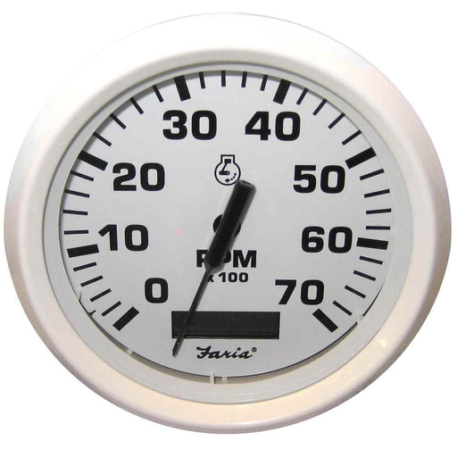 Buy Faria Beede Instruments 33140 Dress White 4" Tachometer w/Hourmeter -