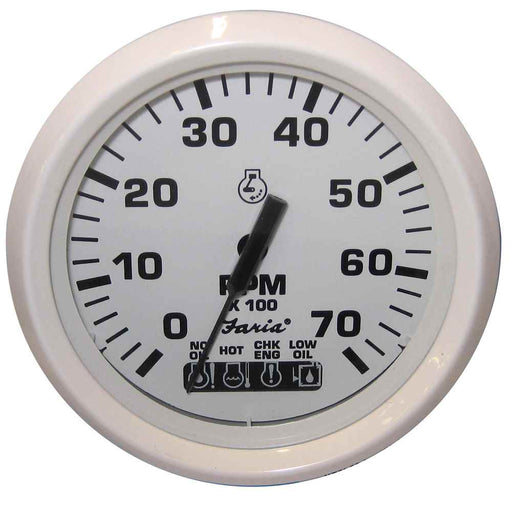 Buy Faria Beede Instruments 33150 Dress White 4" Tachometer w/Systemcheck