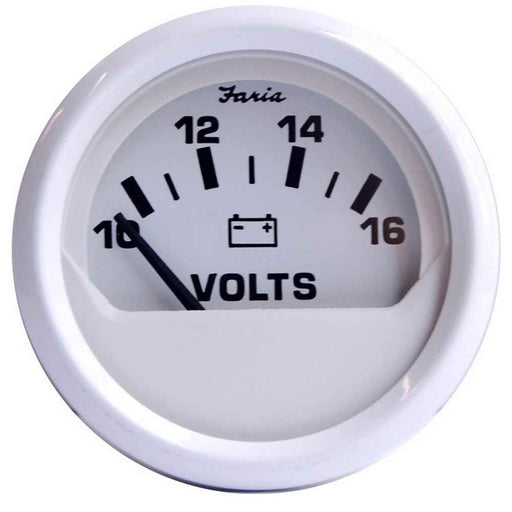 Buy Faria Beede Instruments 13120 Dress White 2" Voltmeter (10-16 VDC) -