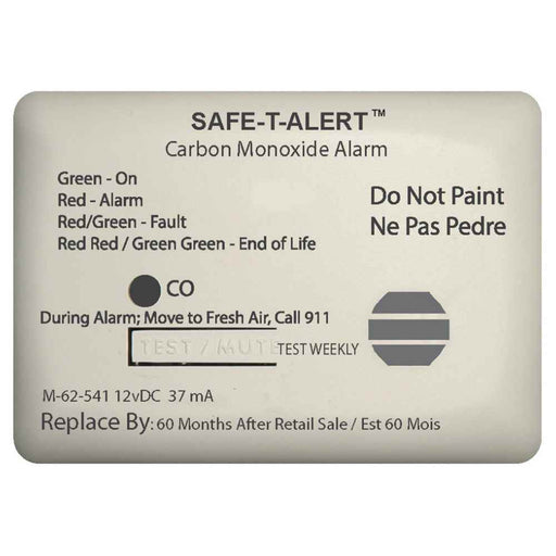 Buy Safe-T-Alert 62-541-MARINE-RLY-NC 62 Series Carbon Monoxide Alarm
