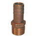 Buy Groco PTH-1000 1" NPT x 1" ID Bronze Pipe to Hose Straight Fitting -